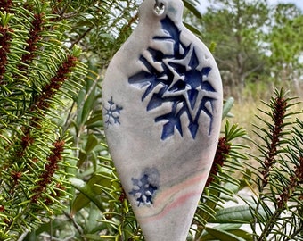 Handmade Christmas Tree Ornament - Stormy Sunset over Pensacola Beach Series