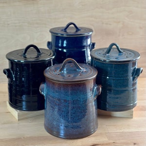 Countertop Compost Bin Makes Kitchen Composting Beautiful Functional Pottery, Designed by a potter who loves to Cook & Garden image 1