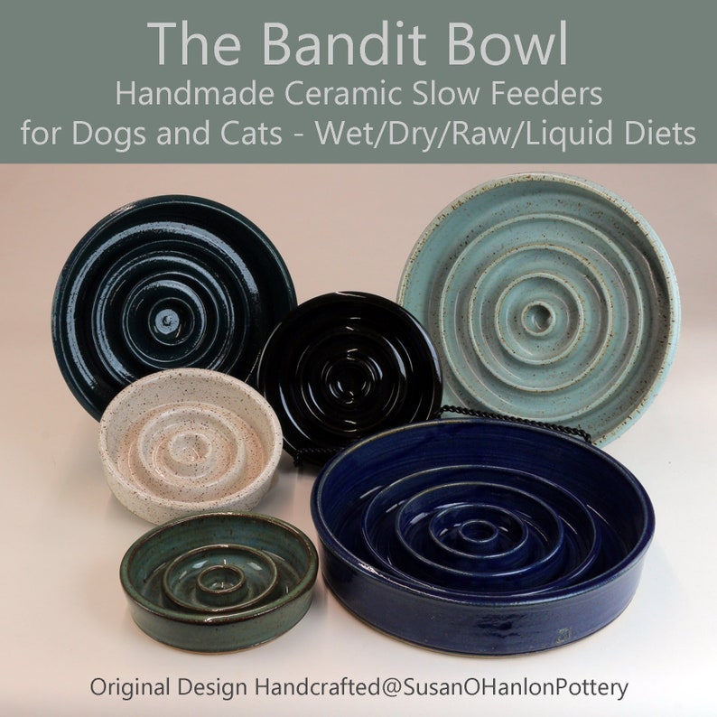 No Stress Slow Feeder Pet Food Bowl For Dogs And Cats Etsy