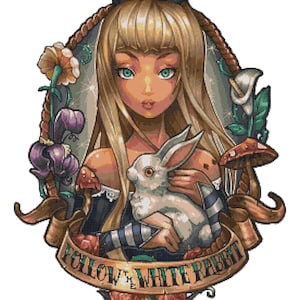 Alice Wonderland Cross Stitch Pattern