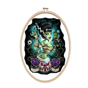 Frankensteins Braut Portrait Kreuzstichmuster Electric Lovin &#39;Eternal Love design