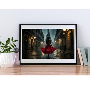 hd in paris red dress Eiffel Tower Hd Paris Dress Woman In Red Dress Dancing Near Eiffel Tower In Paris Stock