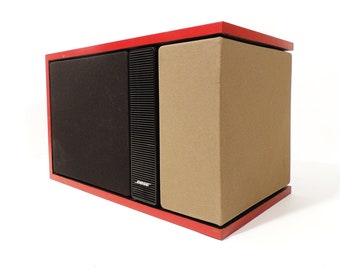 Altavoz vintage Bose 301 Series II Barn Red Bookshelf Sound System - No probado