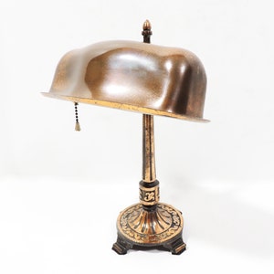 Mini Art Deco Era Metal Reading Desk Lamp