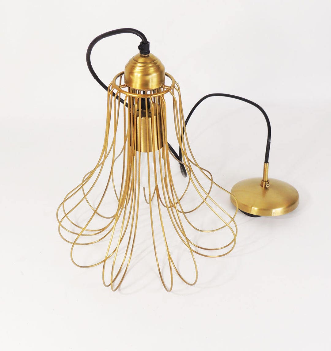 Wire Swag Frame Brass Metal Wire Frame Swag Lamp - Etsy