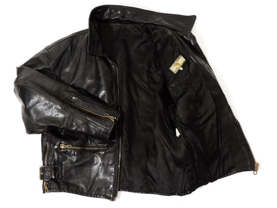 Vintage Original Vera Pelle Biker Jacket Leather … - image 4