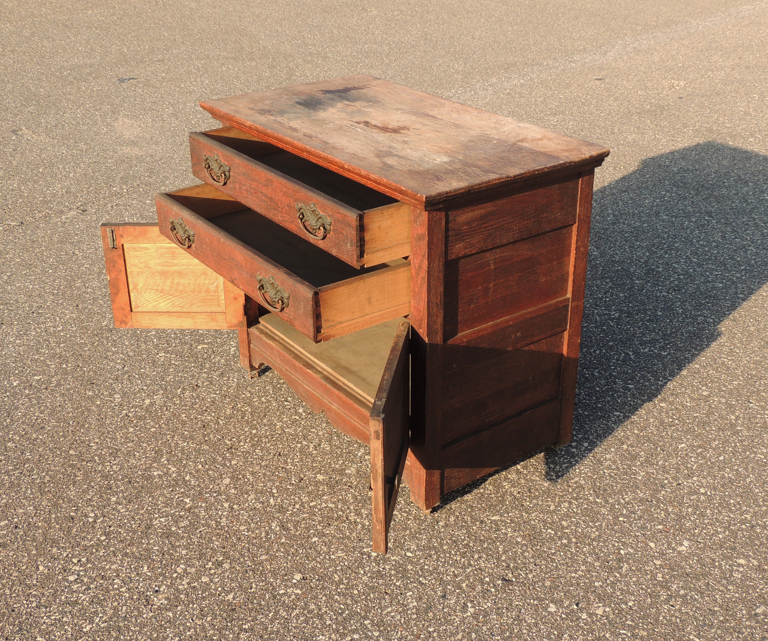 Antique Pioneer Furniture CO Two Doors, Two Drawers Rustic Wood Washstand  Dresser - Etsy