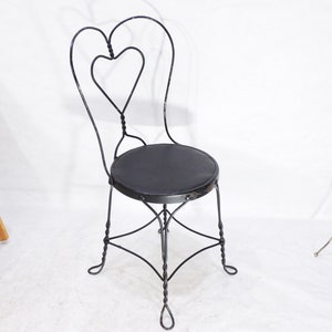 Vintage Rustic Bistro Wire Frame Vinyl Ice Cream Cafe Chair