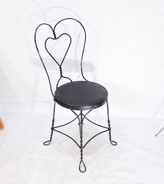 Vintage Rustic Bistro Wire Frame Vinyl Ice Cream Cafe Chair - Etsy
