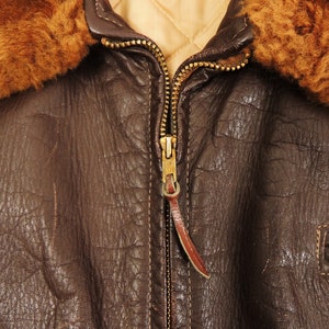 Original Buck Skein Joe brown Horse Hide leather bomber jacket