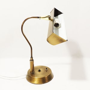 MCM Era Metal Adjustable Shade Piano Table Lamp image 4