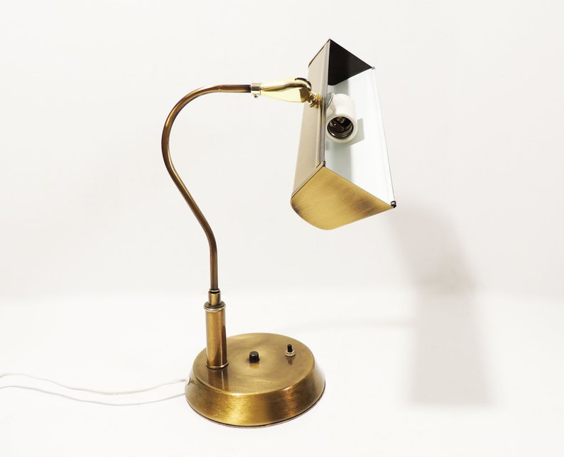 MCM Era Metal Adjustable Shade Piano Table Lamp image 4