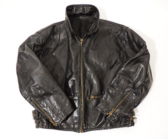 Vintage Original Vera Pelle Biker Jacket Leather … - image 1