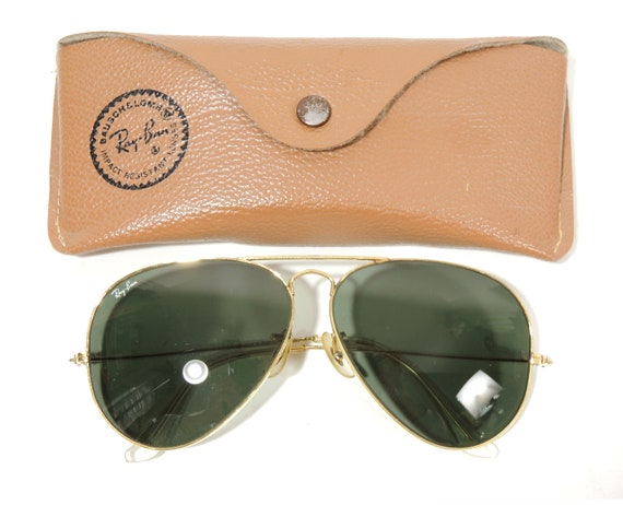 Original Vintage Ray-Ban USA B&L Engraved Aviator… - image 1