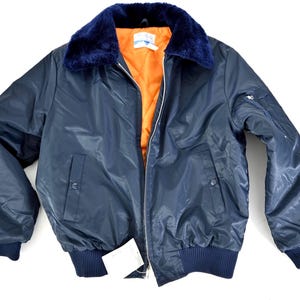 Vintage Japan Flight Bomber Nylon Jacket men's L Blue