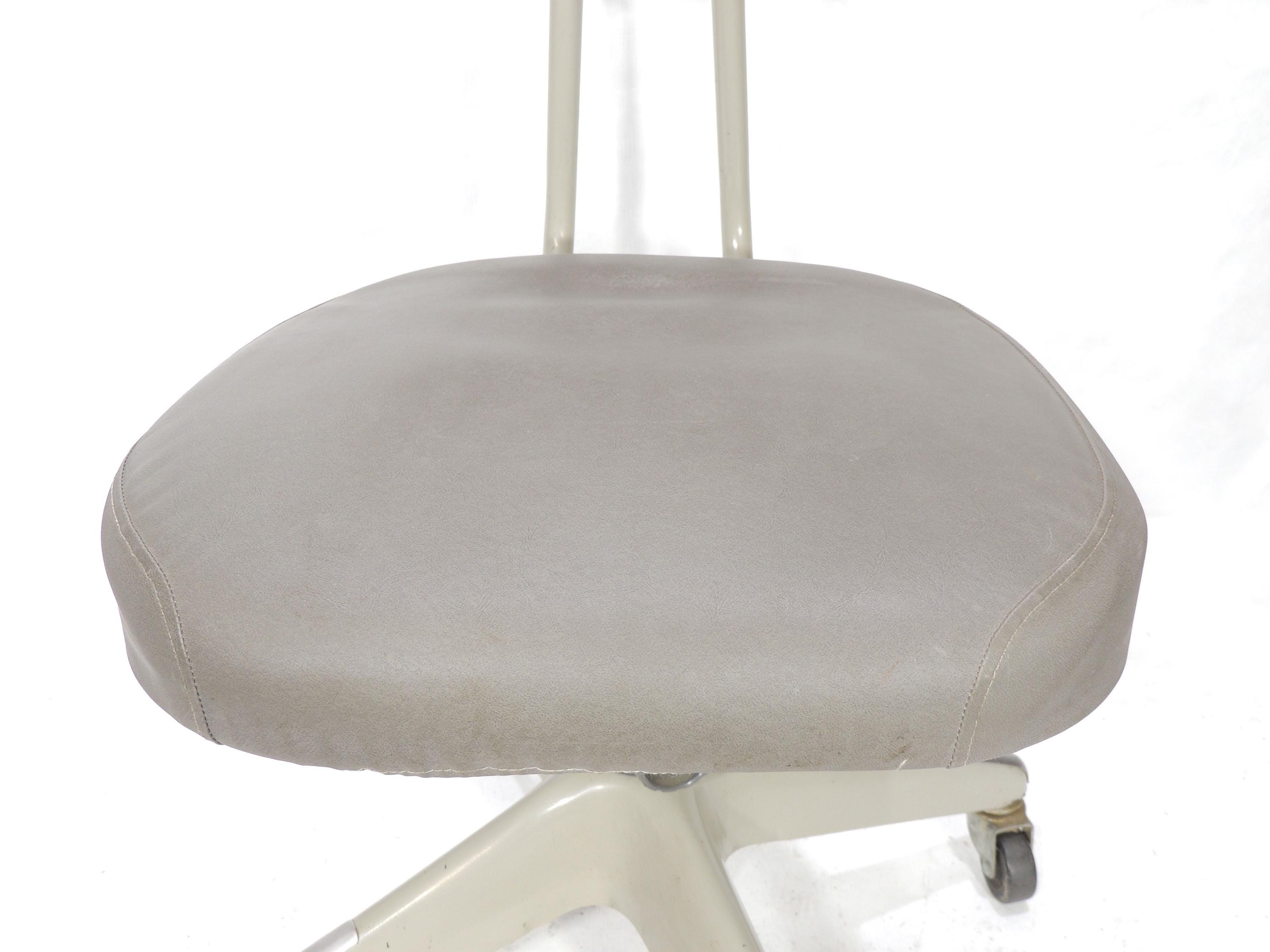 Original Okamura Industrial Adjustable Swivel Rolling Office Chair