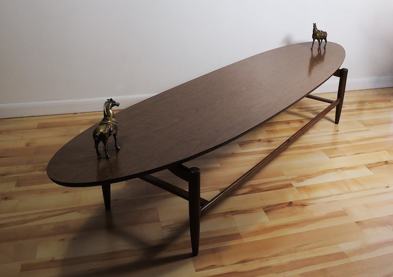 Lane Midcentury Modern 80 Long Surfboard Coffee Table Etsy