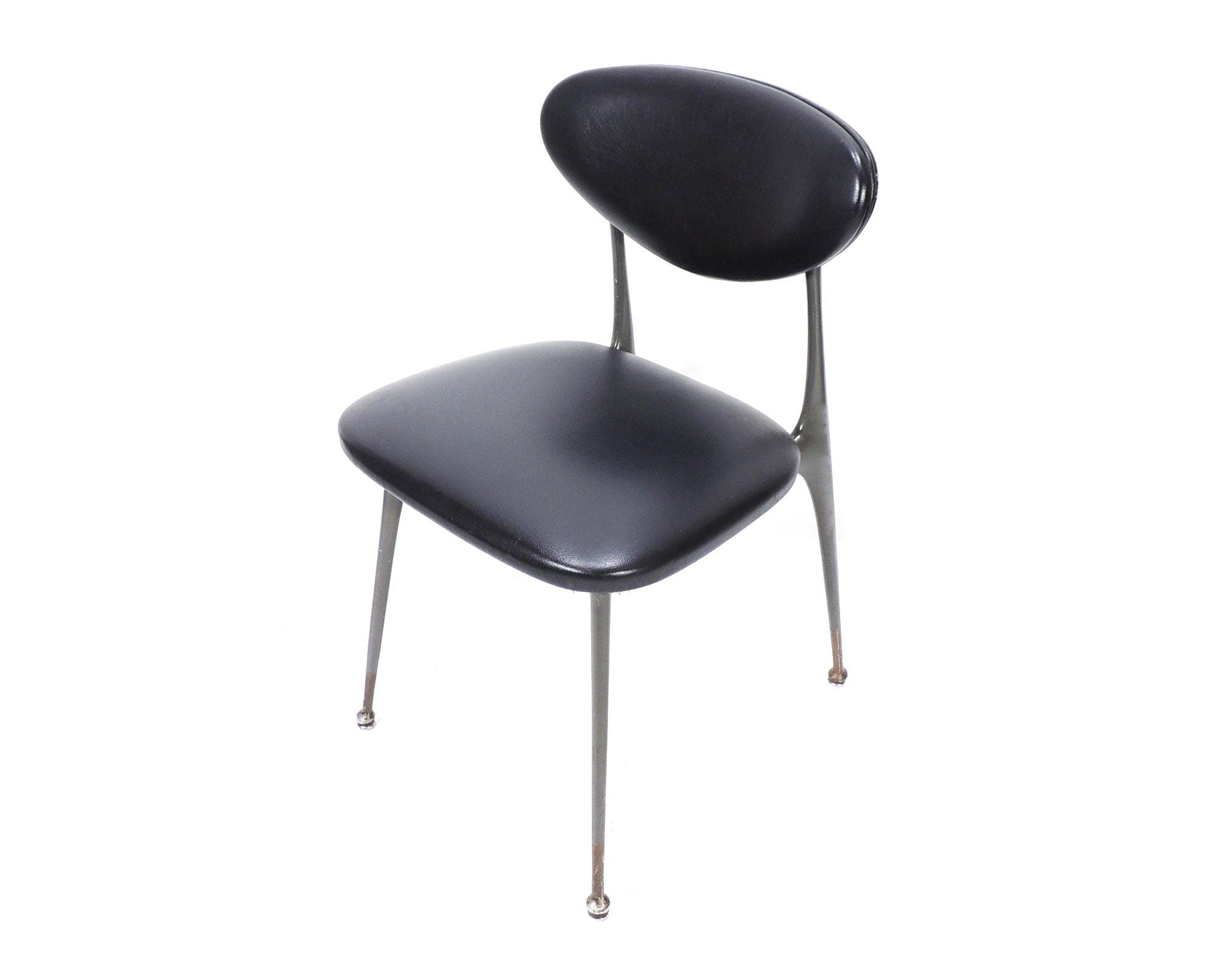 MCM Era Style of Shelby Williams' Gazelle Metal Black Vinyl