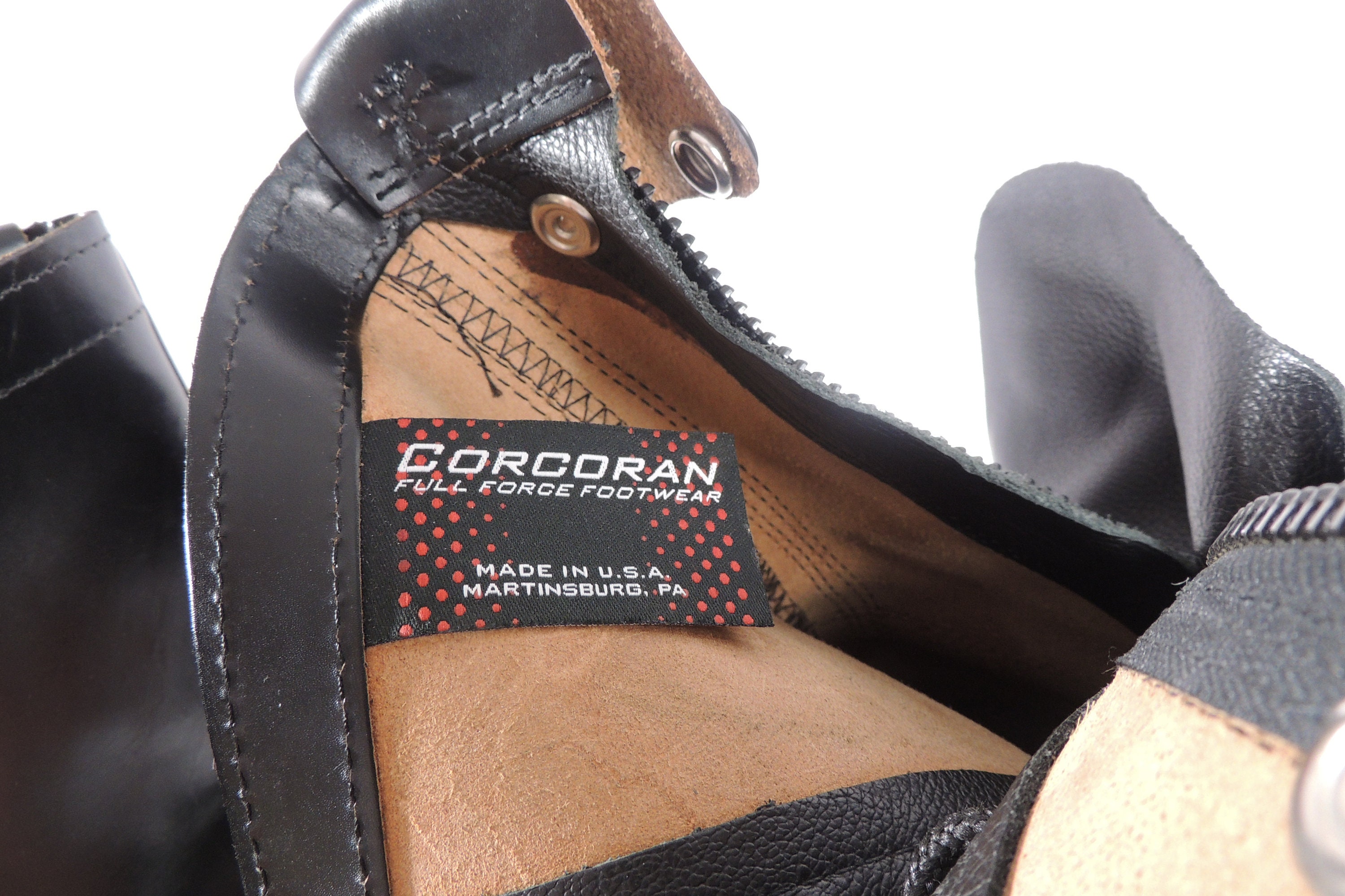 Black Leather Paratrooper Jump Boots by Corcoran US 12