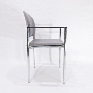 Modernist Era Chromcraft Metal Cloth Conference Armchair minimalist design