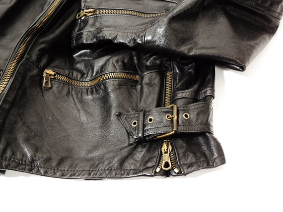 Vintage Original Vera Pelle Biker Jacket Leather … - image 3