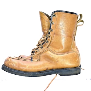 Bottes de travail en cuir rustiques américaines vintage trépointe Goodyear pour hommes 9