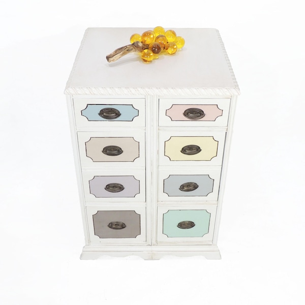 Vintage 6-Drawer Solid Wood Rustic Sideboard Cabinet