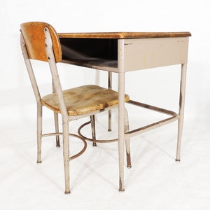 アメリカ　ヘイウッド社製　ヘイウッドウェイクフィールド　スクール　机 アメリカヴィンテージ 両袖デスク ヘイウッドウェイクフィールド