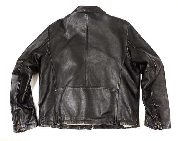 Motorcycle Biker Jacket Cafe Racer Leather brass … - image 5