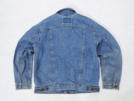 Levi's trucker blue jean jacket mens size XL - image 4