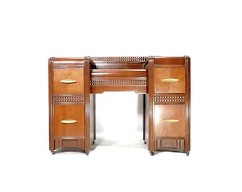 RECOGIDA LOCAL - Cómoda con espejo estilo Art Déco Vintage de Huntingburg Furniture Co.