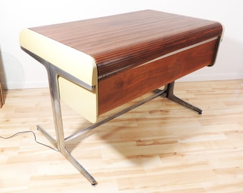 Original Modernist Era George Nelson for Herman Miller Walnut Rolltop Action Desk