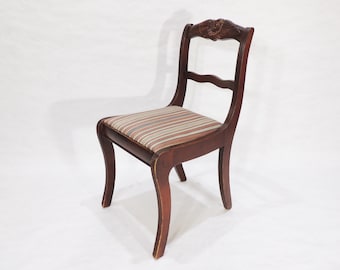 Vintage Art Deco Solid Wood Roseback Chair