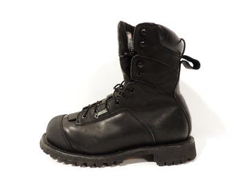 Original Red Wing Shoes 3527 Black Vibram Sole GORE-TEX Steel Toe Cap Work Boots - Size 9.5 US