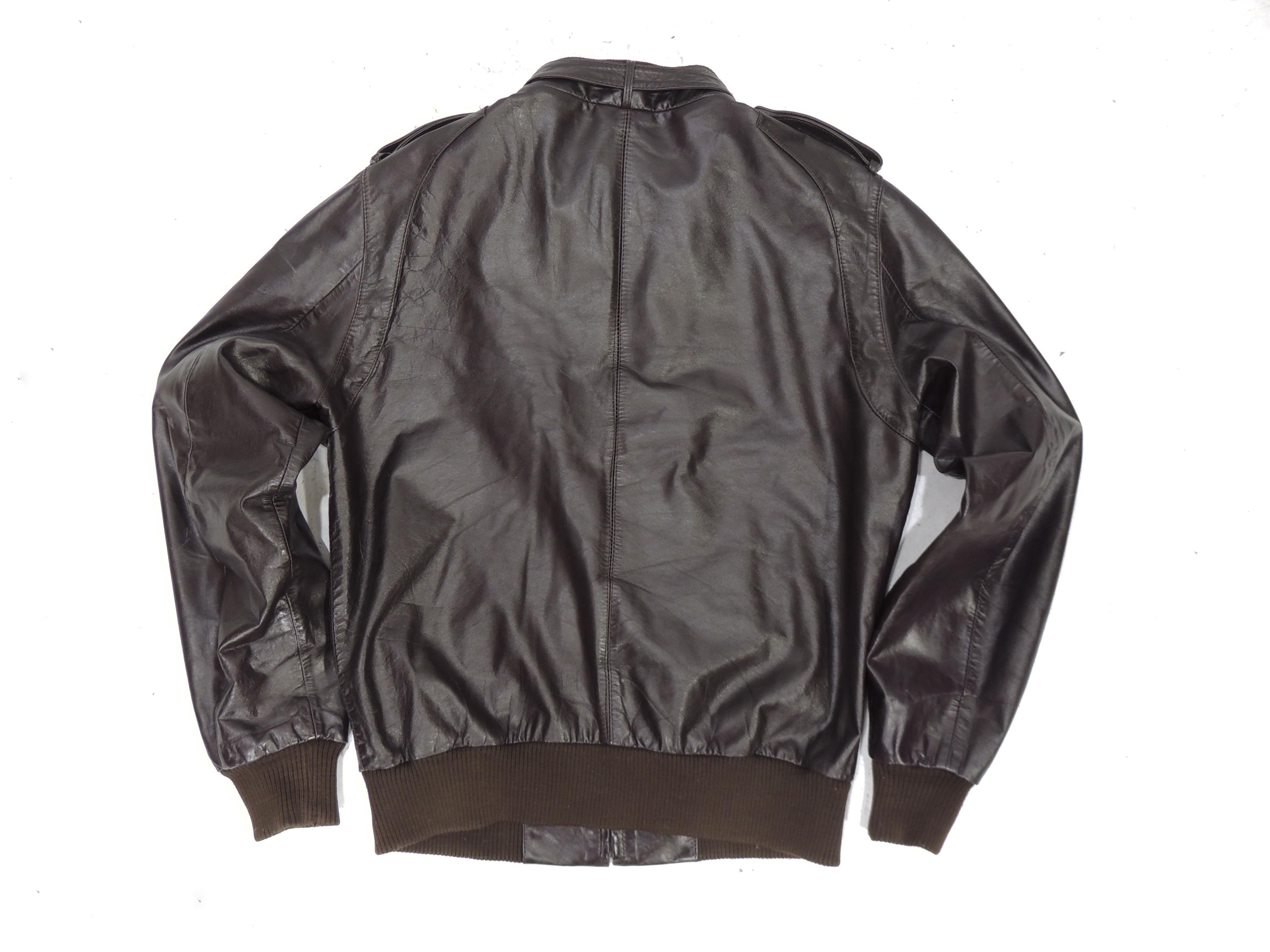 Vintage Original Members Only Leather Bomber Jacket Men's Size 42