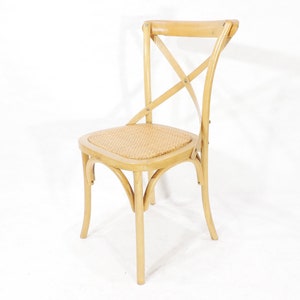 Postmodern Era Bentwood Wicker Rattan Seat Dining Chair