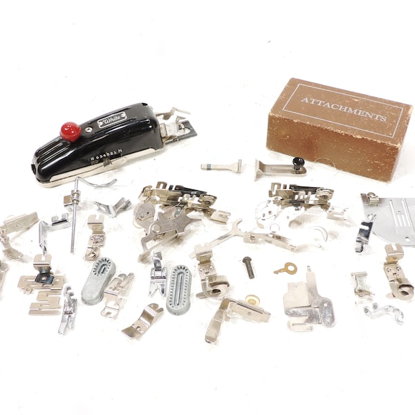 White Rotary Sewing Machine Attachments Etsy