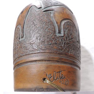 Lampa stołowa ceramiczna Vintage Studio Archaic Ornaments Pottery, ręcznie robiona, sygnowana