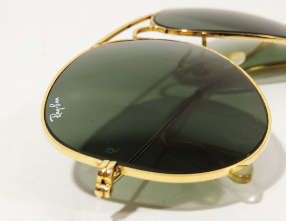 Original Vintage Ray-Ban USA B&L Engraved Aviator… - image 2