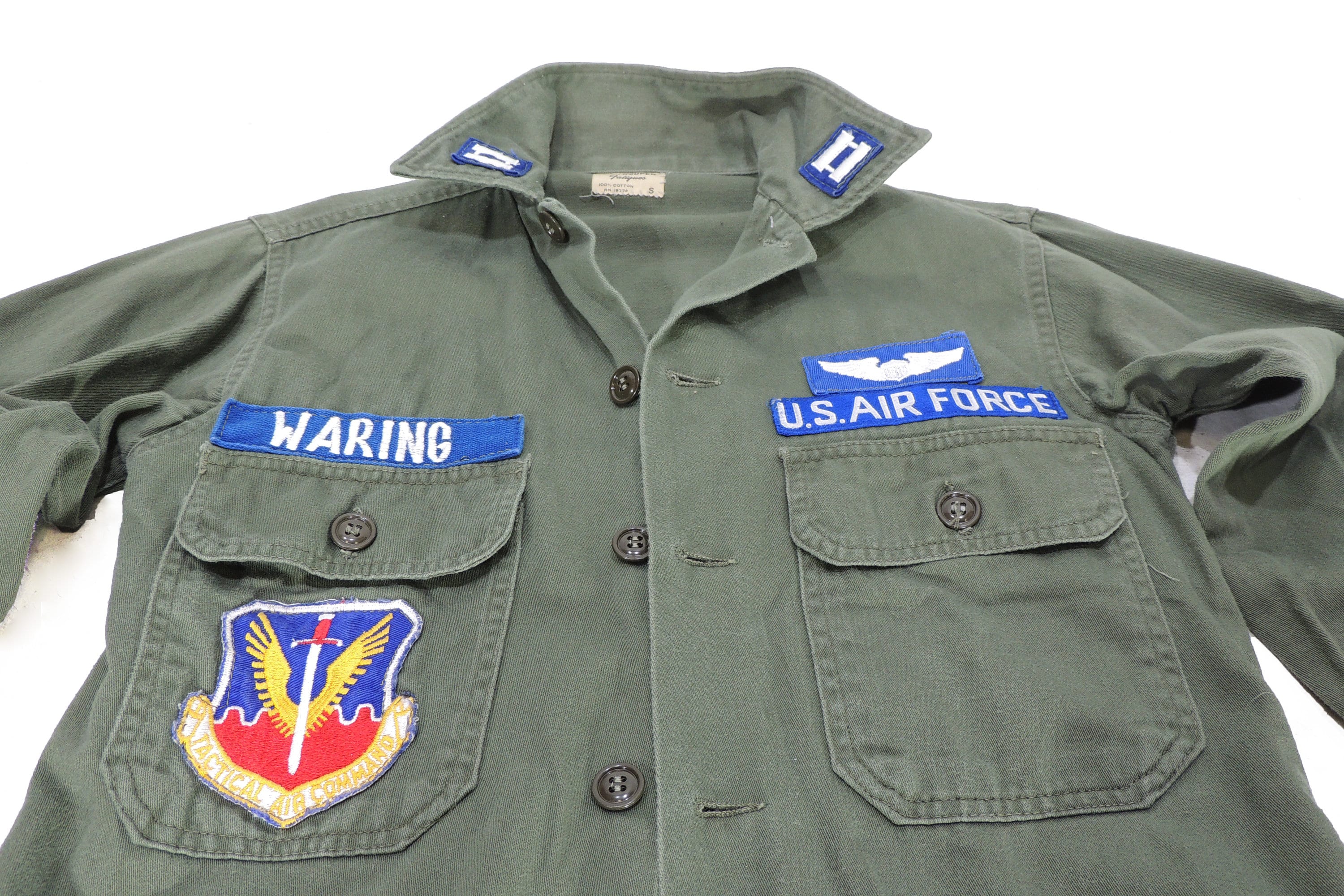 Vintage Vietnam War Era US Army Air Force Trooper Field Shirt OG