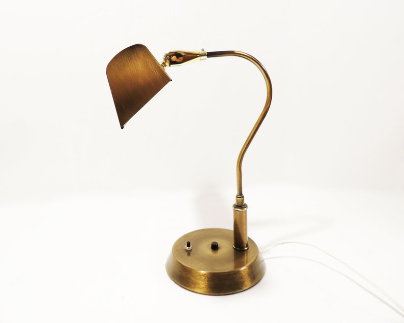 MCM Era Metal Adjustable Shade Piano Table Lamp image 1