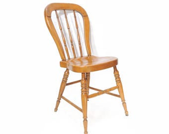 Vintage originele PTLZ Ethan Allen's Plant #2 Heirloom Collection stoel van massief esdoornhout