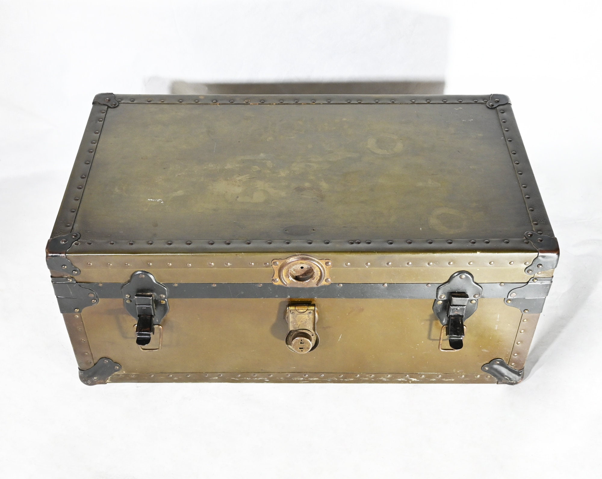 Vintage Antique Excelsior Organizer Locker Travel Storage Trunk