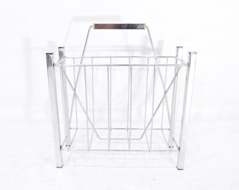 MCM Era Metal Chrome Magazine Rack with Handle