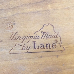 Vintage Modernist Era Lane Walnut Finish Rustic Cocktail Table