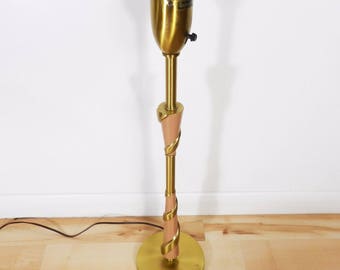 Vintage Mid-Century Rembrandt Hollywood Regency Metal Table Lamp