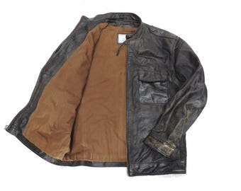 Vintage bomberjack van nubuckleer voor heren