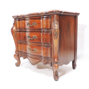Rustic Vintage Sanford Furniture Permacraft Commode Wood French Provincial Chest of Drawers