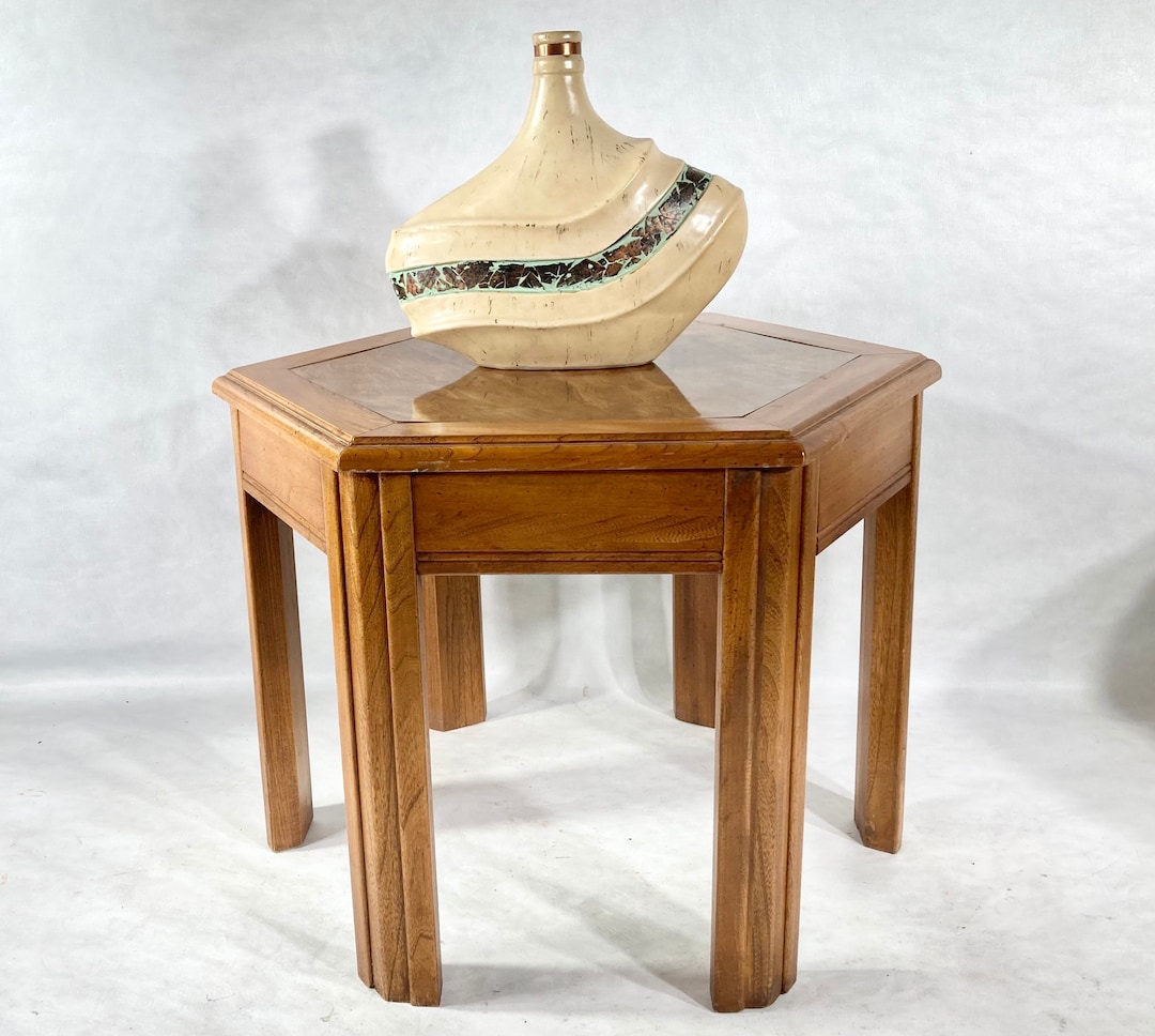MCM Era Mersman Hexagon Wood Side End Table Plant Stand - Etsy