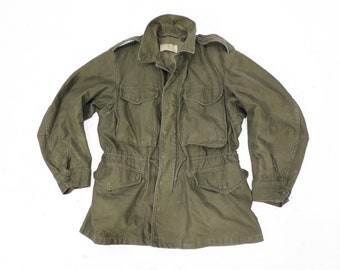 Vintage Olive Green Original Sateen M51 Field Jacket US Korean War